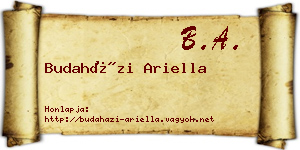 Budaházi Ariella névjegykártya